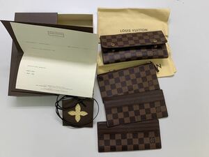 LOUIS VUITTON レア長財布　トリプル　インボイス他一式完備　ルイヴィトン　三種類付き