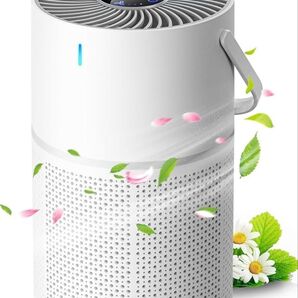 【11/30〜12〜7限定値下げ】空気清浄機 小型 【360°循環浄化・花粉】 3段風速 LEDスクリーン タイマー付き