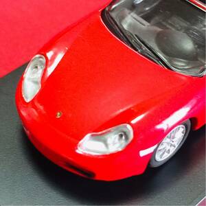 京商 1/64 Porsche BOXSTER レッド 紙箱無し、カードはあります