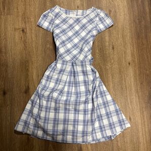 Cosa de Ver ミニワンピース タータンチェック ホワイト×ブルー M