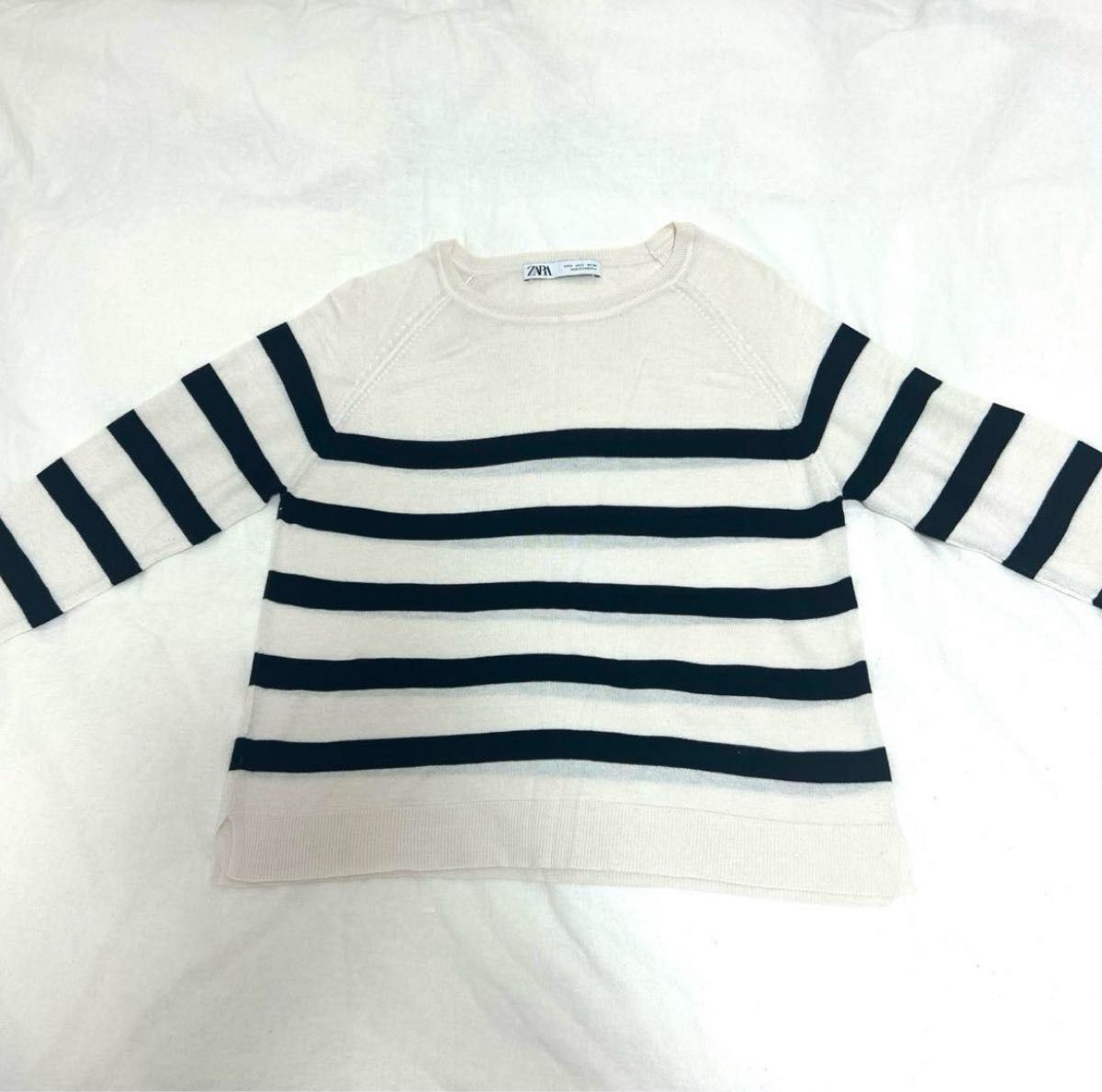 ZARA ボーダー ニット 薄手 S