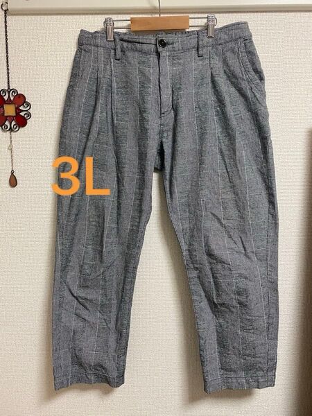 フェリシモ グレンチェック柄パンツ 3L