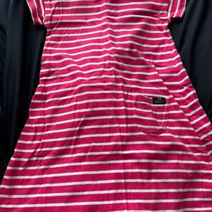 BREEZE ブリーズ 半袖ワンピース 1120 ピンク ボーダー ポケット付き