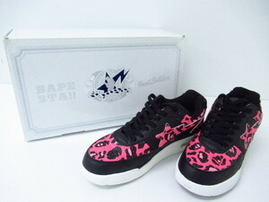 A BATHING APE BAPE STA アベイシングエイプ ベイプ スタ ピンク 迷彩 スニーカー 107761973 SIZE:27.0cm ▼SH4423