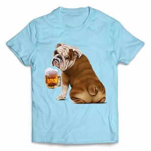 イングリッシュブルドッグ 犬 いぬ ビール お酒 ジョッキ 飲み会 半袖 Tシャツ メンズ レディース キッズ プリント