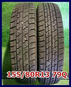 ★2014年製 155/80R13 79Q GOODYEAR ICE NAVI ZEA2 中古 スタッドレス 2本 13インチ★