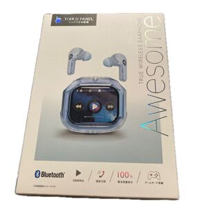 Awesome TRUE WIRELESS EARPHONE タッチパネル Bluetooth対応 ブルー 新品未開封