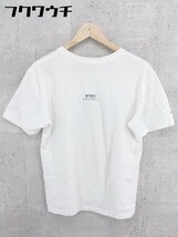 ◇ WTAPS ダブルタップス ロゴ プリント 半袖 Tシャツ カットソー サイズ02 ホワイト メンズ_画像2