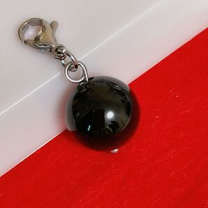 大玉1粒ブラジル産オニキス5Aランク×ステンレスシルバー金具天然石お守りアクセサリーチャーム黒いパワーストーン魔除け