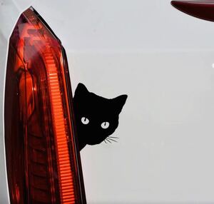  own car . more wonderful .! cat sticker width approximately 12cm × 15cm black 
