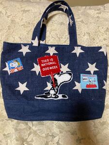 スヌーピーワッペン トートバッグ ハンドメイド