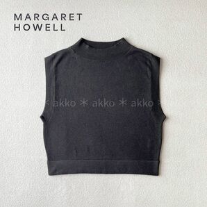 2022新型 マーガレットハウエル ウール カシミヤ モックネック ベスト