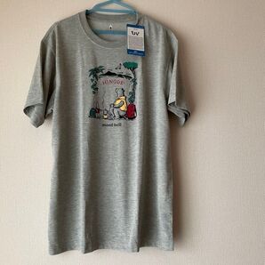 モンベル 【店舗限定】 ご当地デザインTシャツ 男女兼用 日の出エリアの三山を見ながらくつろぐクマ