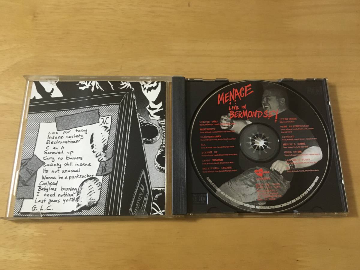 MENACE Live In Bermondsey 輸入盤CD 検:メナス2000 oi street punk