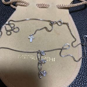 ブランド刻印銀製品キラキラスワロクリスタル仕様 ネックレス銀製品