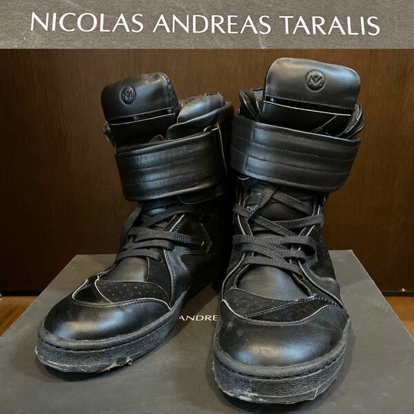 【美品】Nicolas Andreas Taralis ハイカットスニーカー 黒