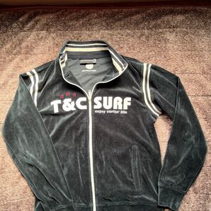 T&C SURF 黒 ジップアップジャケット メンズ Lサイズ トップス 美品