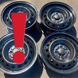 A ワイドリム 6J 14インチスチールホイール A+B合わせて4本セット