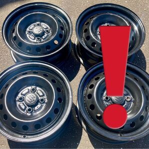 B ワイドリム 6J 14インチスチールホイールA+B合わせて4本セット