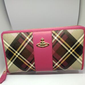 356peachヴィヴィアンウエストウッド 長財布 新品未使用アウトレット ラウンドファスナー