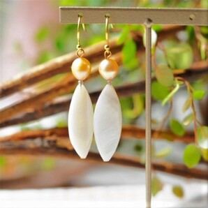 シェル 真珠 SV ピアス