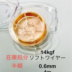 セール品NO.W4★14kgfソフトワイヤー 0.6mm 4m