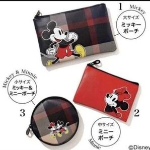 sweet スウィート 2023年 5月号付録シービー・クレストブリッジ ミッキー&ミニー ポーチ3点セット