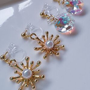 no.801 樹脂イヤリング 2点セット