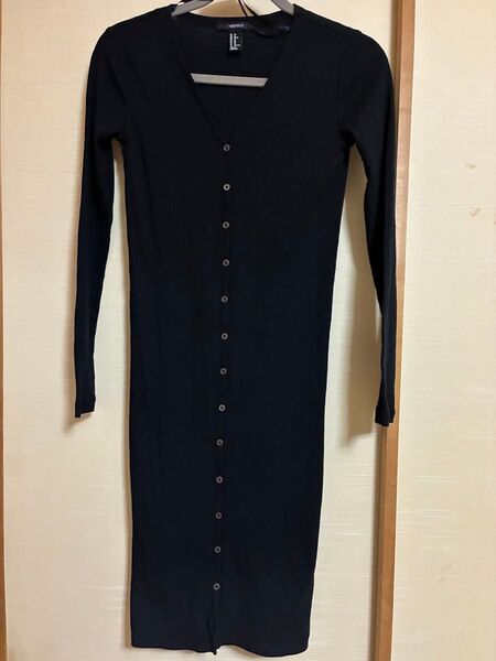 FOREVER 21 リブニットワンピース ブラック XSサイズ