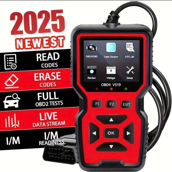 OBD2診断機 故障診断機 スキャナー 故障コード 警告灯消灯日本語設定済み