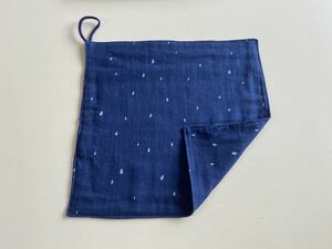  hand made * loop attaching towel 25cm... blue ①(391) price cut 