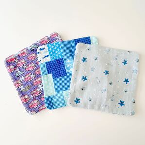 6重 ガーゼ ハンカチ 3枚 星