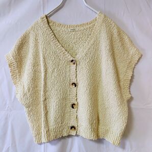 studio CLIP つぶつぶヤーンボタンベスト スタディオクリップ