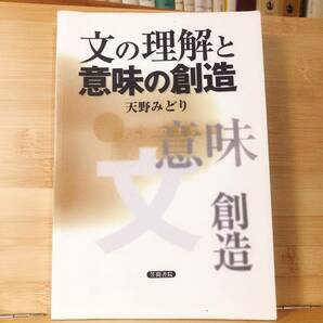 絶版!! 文の理解と意味の創造 天野みどり 検:日本語文法/主語/三上章/意味論/奥田靖雄/鈴木重幸/益岡隆志