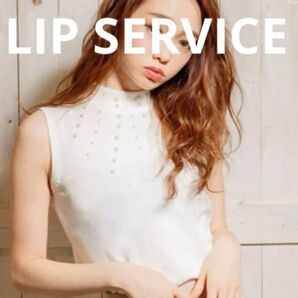 Lip services パール タートルネック ノースリーブトップス フリー