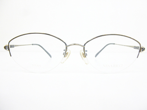 ∞【デッドストック】NINA RICCI ニナリッチ 眼鏡 メガネフレーム NR2658 54[]17-130 メタル チタン ナイロール グレー ゴールド □H8