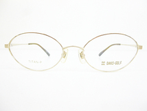 ∞【デッドストック】DAKS-GOLF ダックス 眼鏡 メガネフレーム DA25158 53[]18-140 メタル チタン フルリム ゴールド □H8_画像1