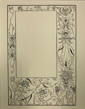 【特価】　≪　　オーブリー・ビアズリー　　≫　　オリジナルラインブロック　　FRONTISPIECE　BON　MOTS　　1899年　　AUBREY　BEARDSLEY_画像2