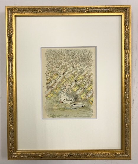 【特価】 ≪ ジョン テニエル ≫ アンティークオリジナル木版画 鏡の国のアリス ⅩⅩⅨ 1899年 SIR JOHN TENNIEL