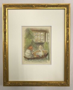 【特価】　≪　　ジョン　テニエル　　≫　 アンティークオリジナル木版画　　鏡の国のアリス　ⅩⅩⅩⅥ　　1899年　　SIR　JOHN TENNIEL