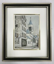 【特価】　≪　　モーリス・ユトリロ　　≫　　ポショワール【手彩色版画】　　SAINT-SEVERIN　　1929年　　MAURICE UTRILLO_画像1