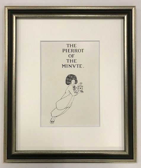 【特価】　≪　　オーブリー・ビアズリー　　≫　　オリジナルラインブロック　　THE PIERROT OF THE MINVTE　 1899年　　AUBREY BEARDSLEY