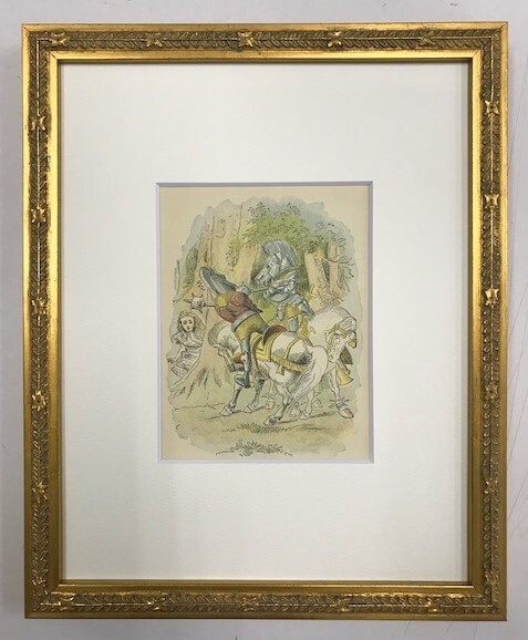 【特価】 ≪ ジョン テニエル ≫ アンティークオリジナル木版画 鏡の国のアリス ⅩⅩⅩⅠ 1899年 SIR JOHN TENNIEL
