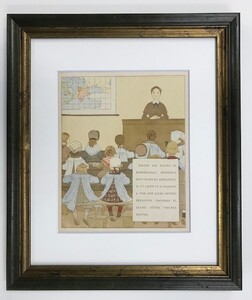 【特価】 ≪ ルイ=モーリス・ブーテ=ド=モンベル ≫ 多色石版画 L'ECOLE 1887年 M.BOUTET DE MONVE