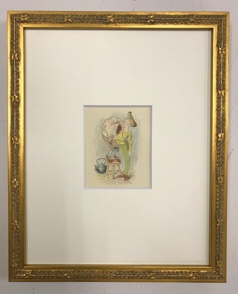 【特価】 ≪ ジョン テニエル ≫ アンティークオリジナル木版画 鏡の国のアリス Ⅵ 1899年 SIR JOHN TENNIEL