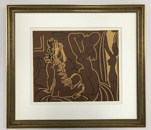 【特価】　≪　　パブロ・ピカソ　　≫ 　LINOLEUM-CUTS【リノカット版画】 　THREE WOMEN　 1962年　 PABLO　PICASSO