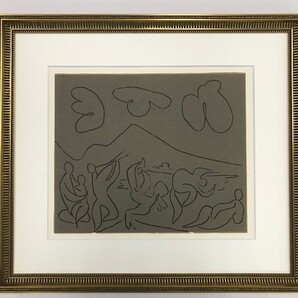 【特価】 ≪ パブロ・ピカソ ≫ LINOLEUM-CUTS【リノカット版画】 BACCHANAL WITH MOTHER AND CHILD 1962年 PABLO PICASSO