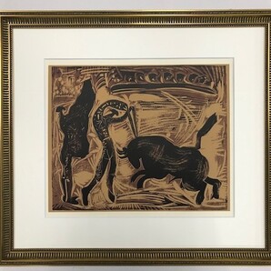 【特価】 ≪ パブロ・ピカソ ≫ LINOLEUM-CUTS【リノカット版画】 THE BANDERILLAS 1962年 PABLO PICASSO