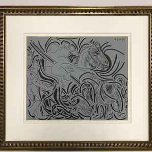 【特価】 ≪ パブロ・ピカソ ≫ LINOLEUM-CUTS【リノカット版画】 PICADOR GOADING BULL 1962年 PABLO PICASSO