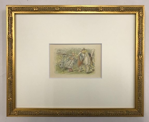 【特価】 ≪ ジョン テニエル ≫ アンティークオリジナル木版画 鏡の国のアリス ⅩⅩⅣ 1899年 SIR JOHN TENNIEL